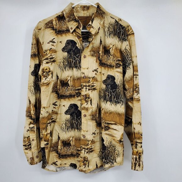 Vintage North River Labrador Retrievers Lab Bird Dog Hunting Ducks Geese Shirt M - Picture 1 of 9